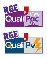 logos des certifications RGE QualiPac et QualiPv